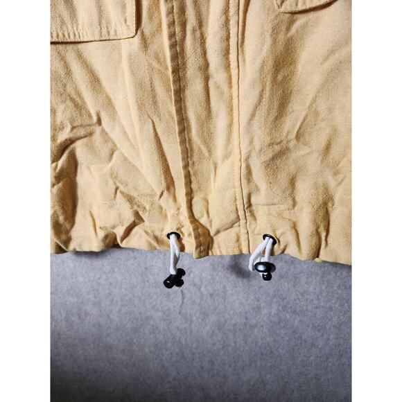 EZEKIEL Mustard Yellow Cotton Active Skater Snap Zip Street Hooded Jacket SZ L - Picture 4 of 10